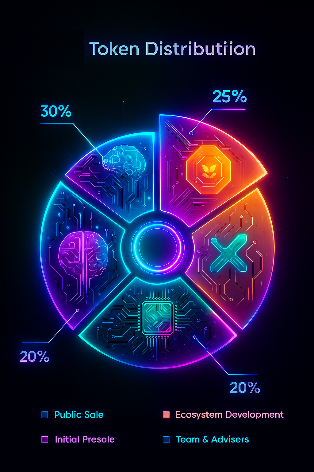 Pie chart of SPAX40R token distribution